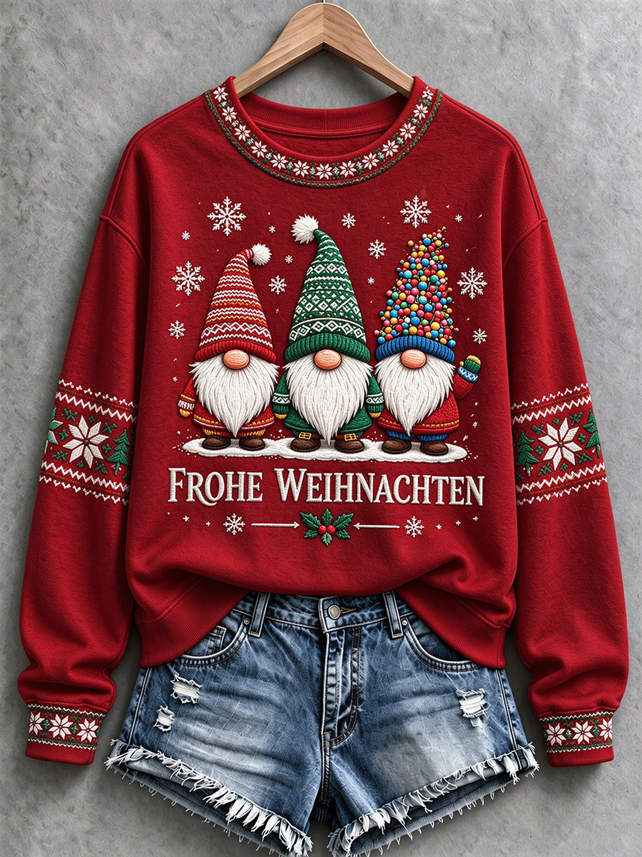 Weihnachts-Loungesweatshirt für Damen mit Muster