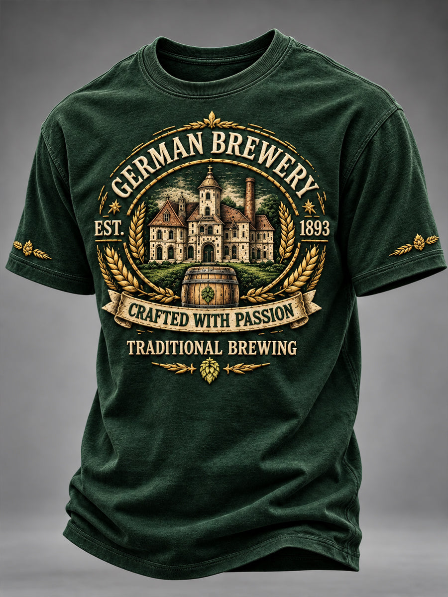 Herren-T-Shirt mit Kurzärmeln und Spirit-Kultur-Design