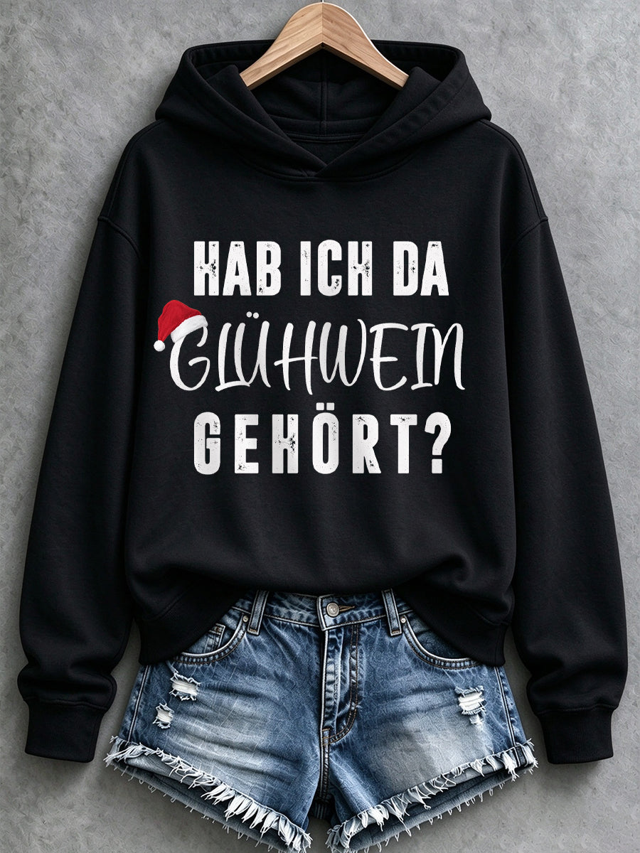 Weihnachts-Kapuzenpullover für Damen mit Muster, lässig