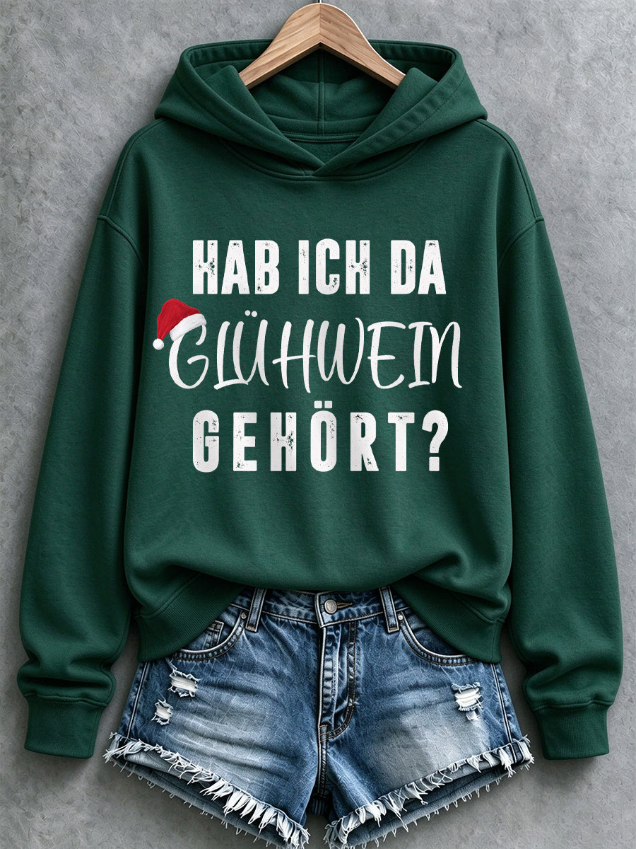 Weihnachts-Kapuzenpullover für Damen mit Muster, lässig