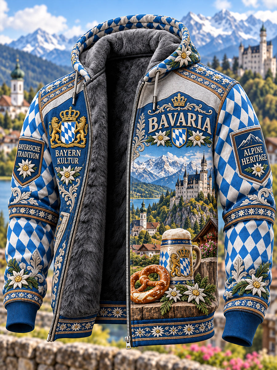 Herren-Fleecejacke aus Bavaria-Composite-Material