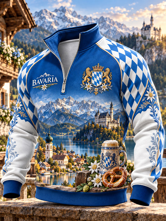 Herren-Hoodie aus Bayern mit Reißverschluss