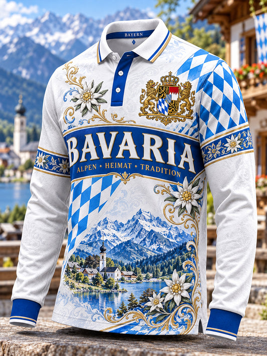 Herren-Bayern-Langarmhemd