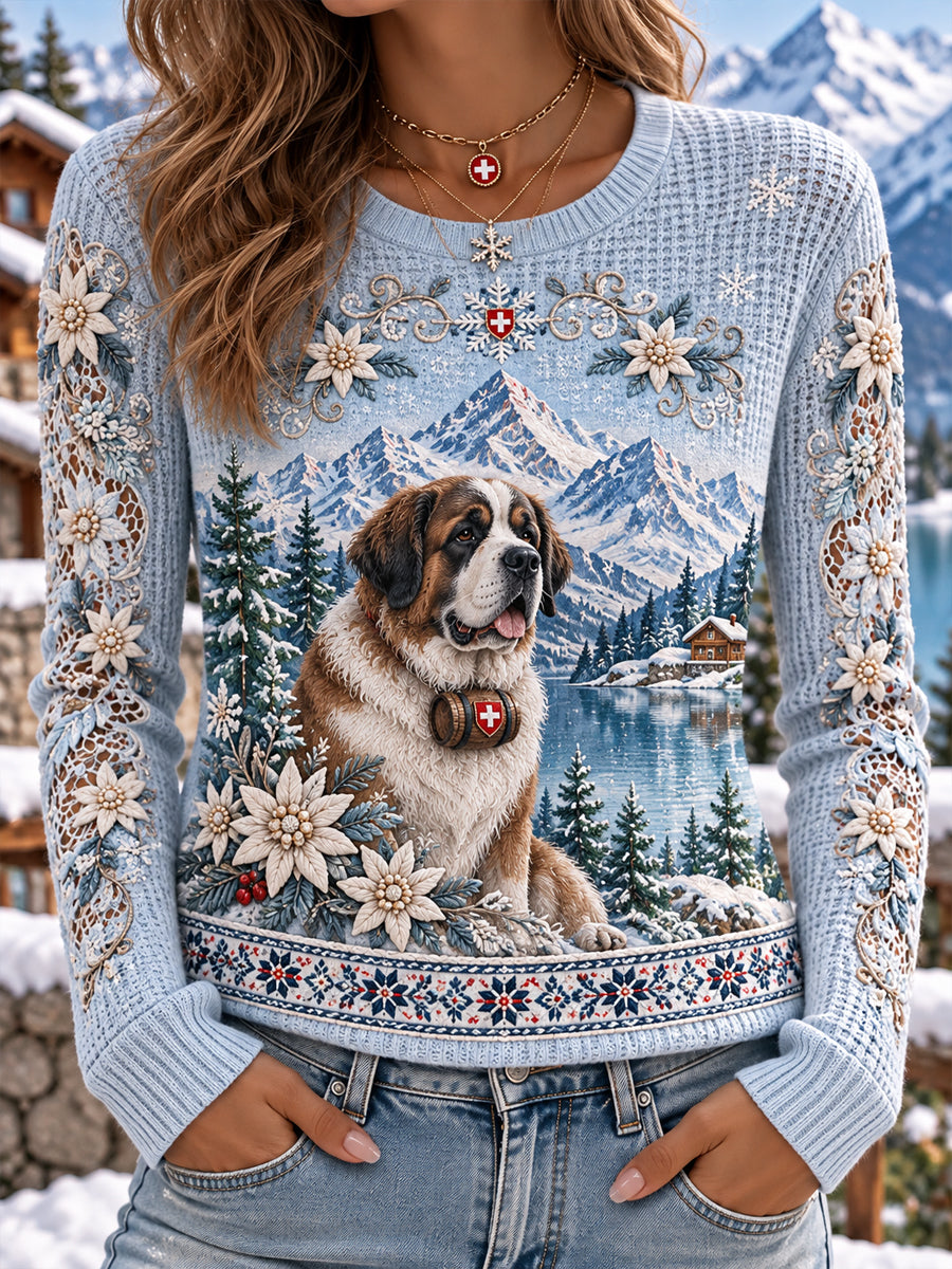 Damen-Waffel-T-Shirt aus der Schweiz