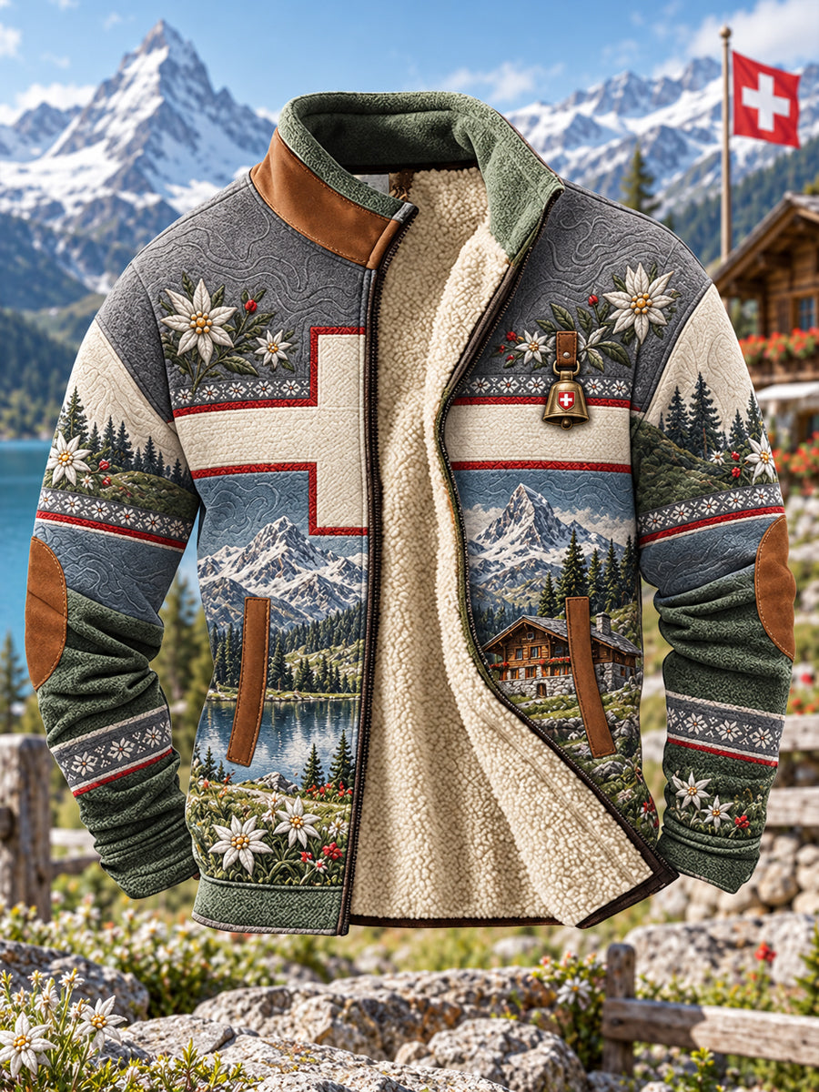 Herren-Schweiz-Composite-Fleecejacke