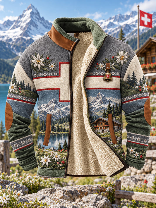 Herren-Schweiz-Composite-Fleecejacke