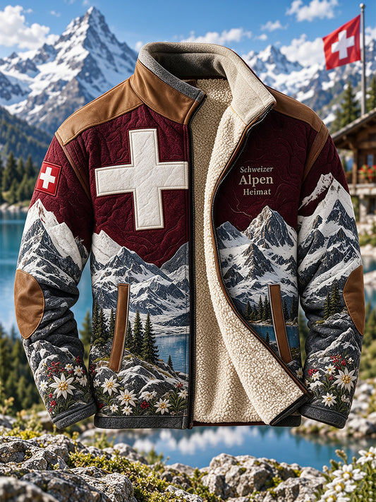 Herren-Schweiz-Composite-Fleecejacke