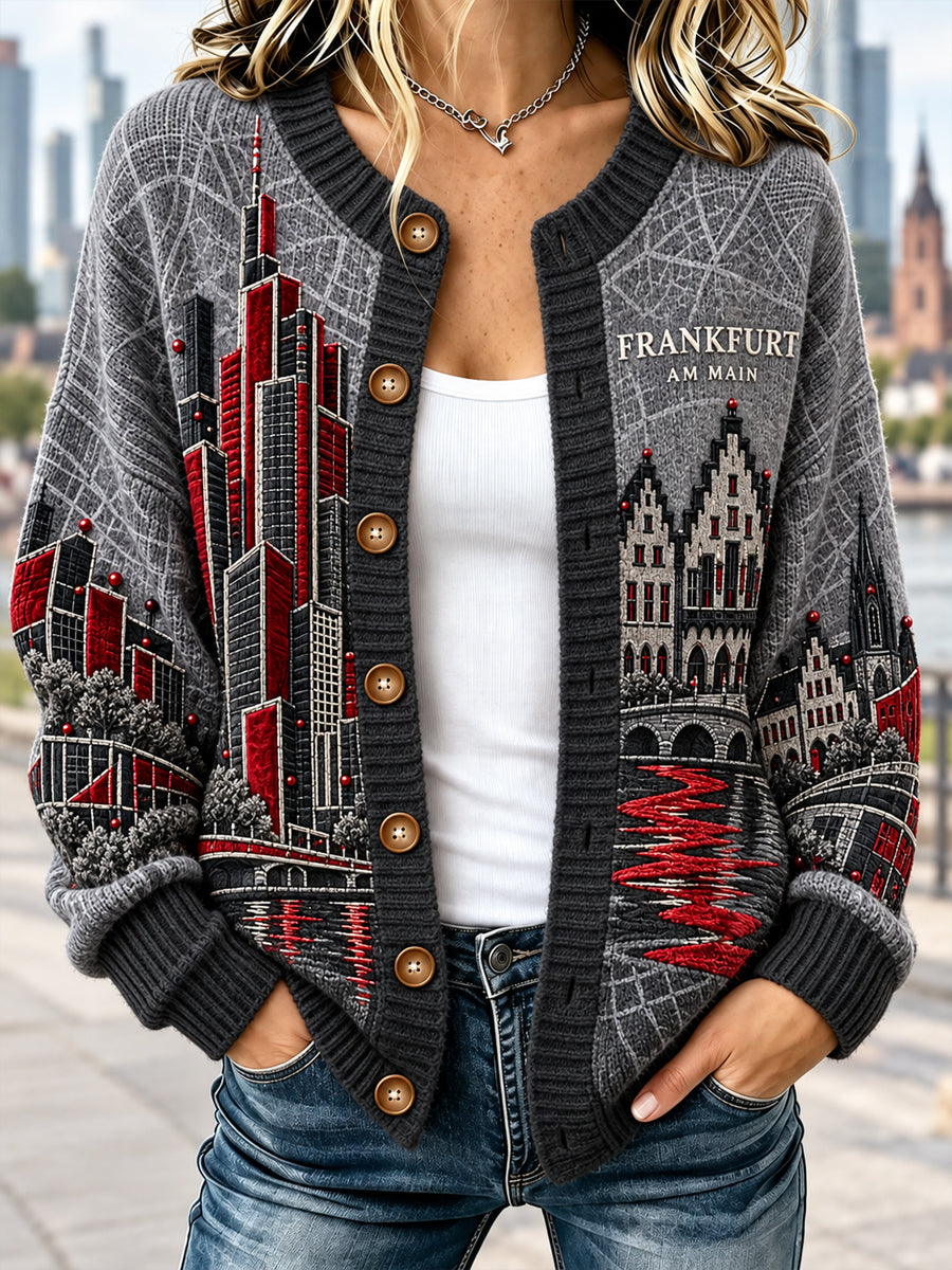 Strickjacke im Damen-Stil Eintracht Frankfurt