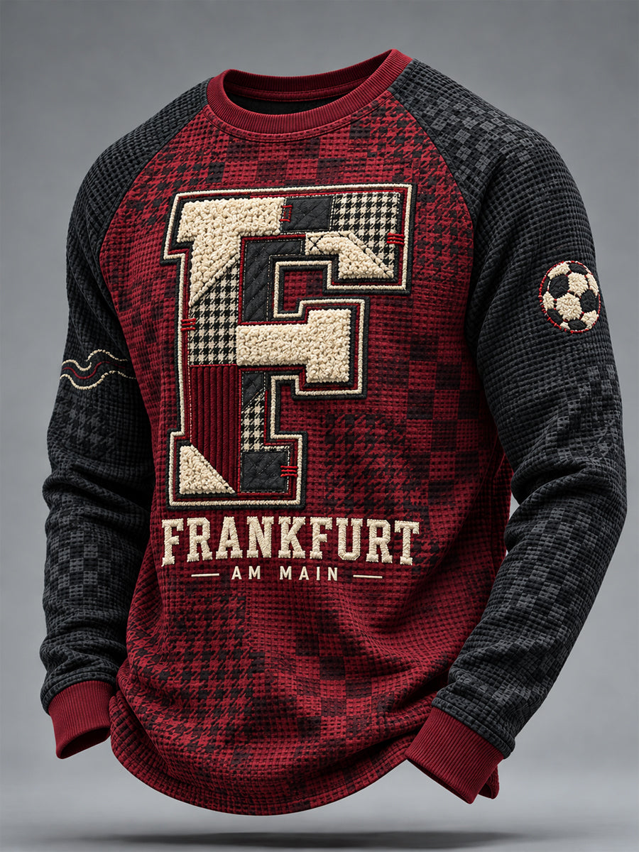 Herren Eintracht Frankfurt Waffel Langarm T-Shirt