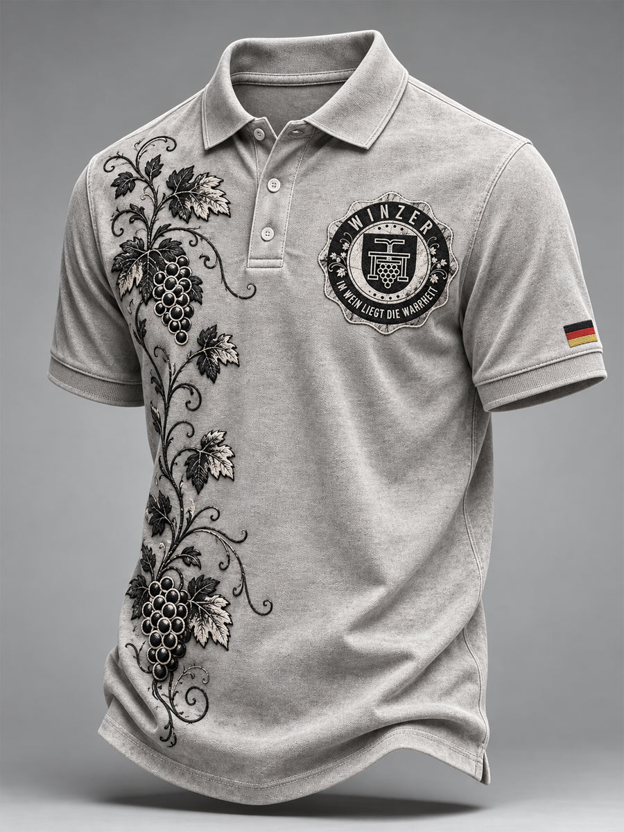 Herren-Poloshirt mit Spirit-Kultur-Design