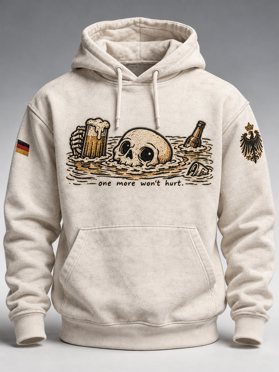 Herren-Kapuzenpullover in Übergröße mit abfallender Schulter und Taschen im Spirit-Style