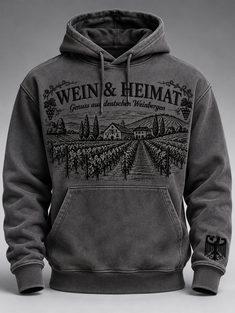 Herren-Kapuzenpullover in Übergröße mit abfallender Schulter und Taschen im Spirit-Style