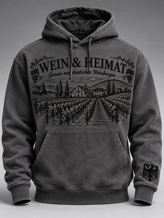 Herren-Kapuzenpullover in Übergröße mit abfallender Schulter und Taschen im Spirit-Style