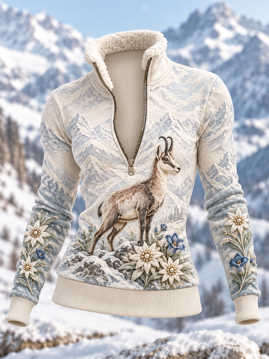Damenjacke mit Pelzkragen aus der Schweiz
