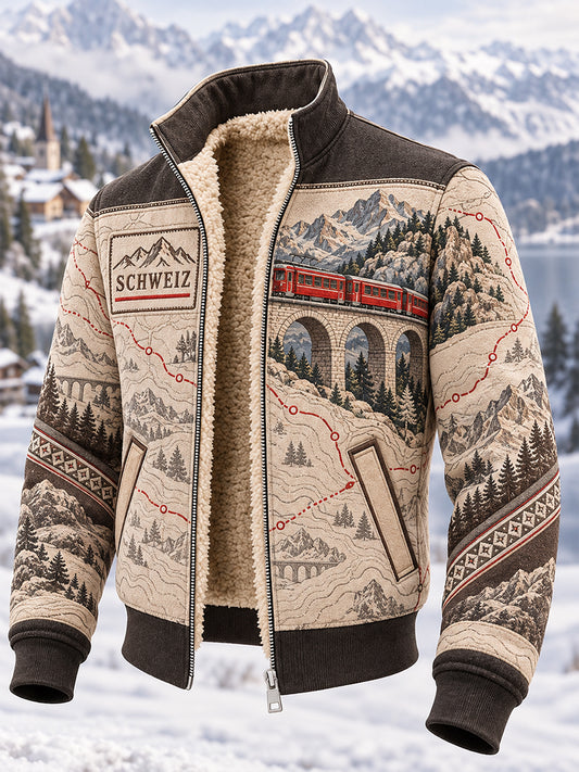 Herren-Schweiz-Composite-Fleecejacke
