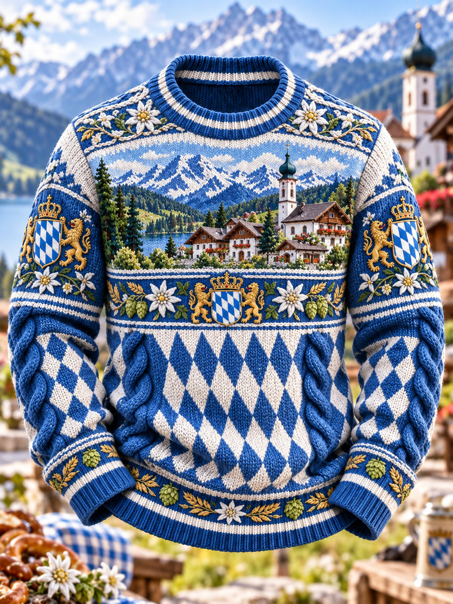 Herren-Bayern-Imitat-Pullover