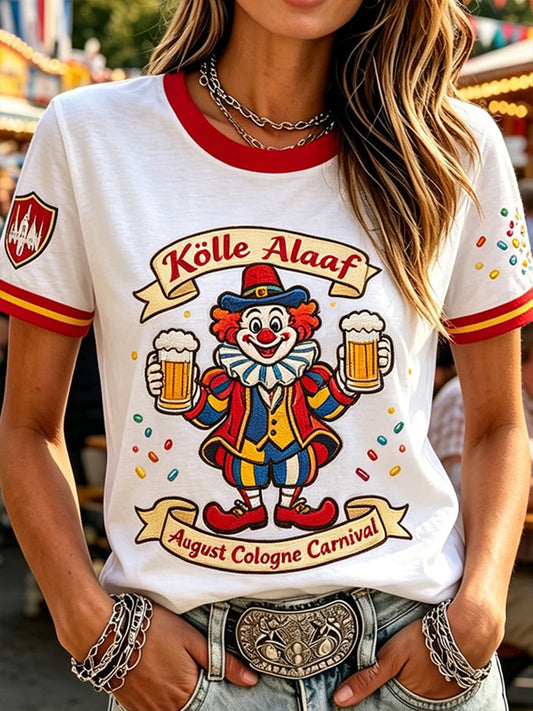 Damen-Köln Karneval Freizeit-T-Shirt