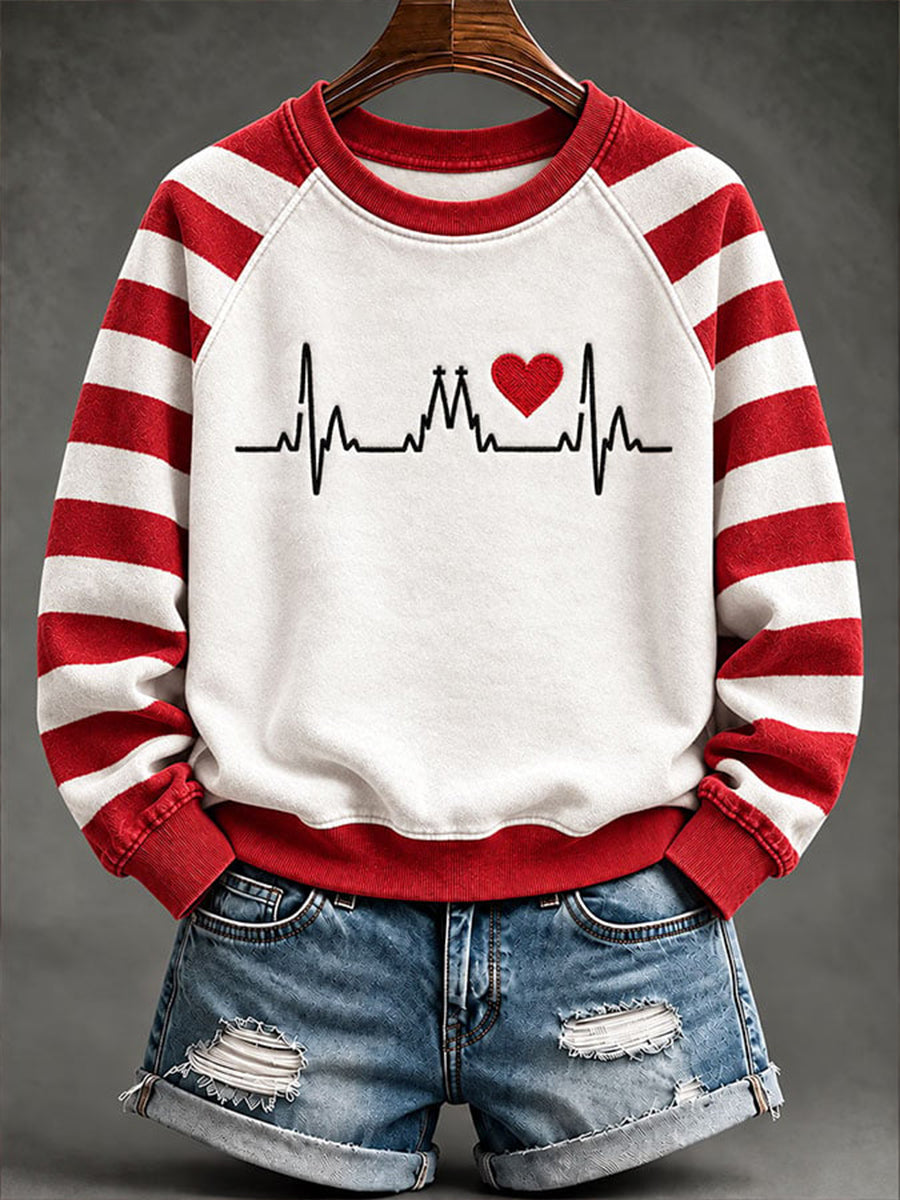 Damen-Köln Karneval Raglanärmel Sweatshirt
