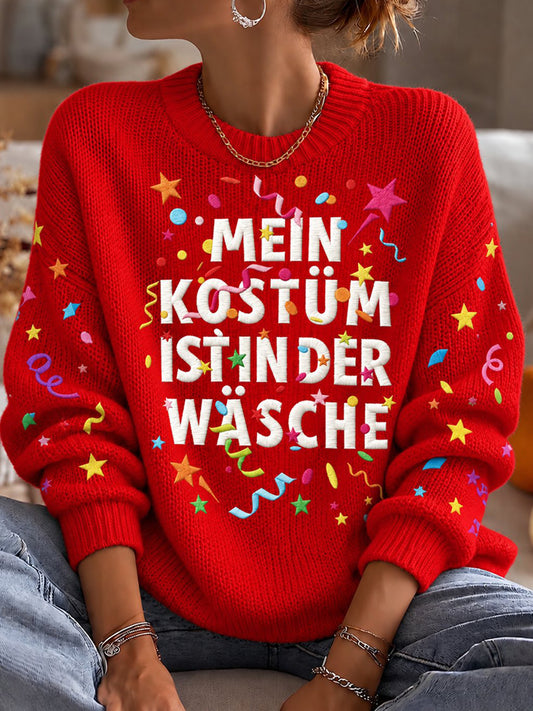 Damen-Köln Karneval Rundhalspullover