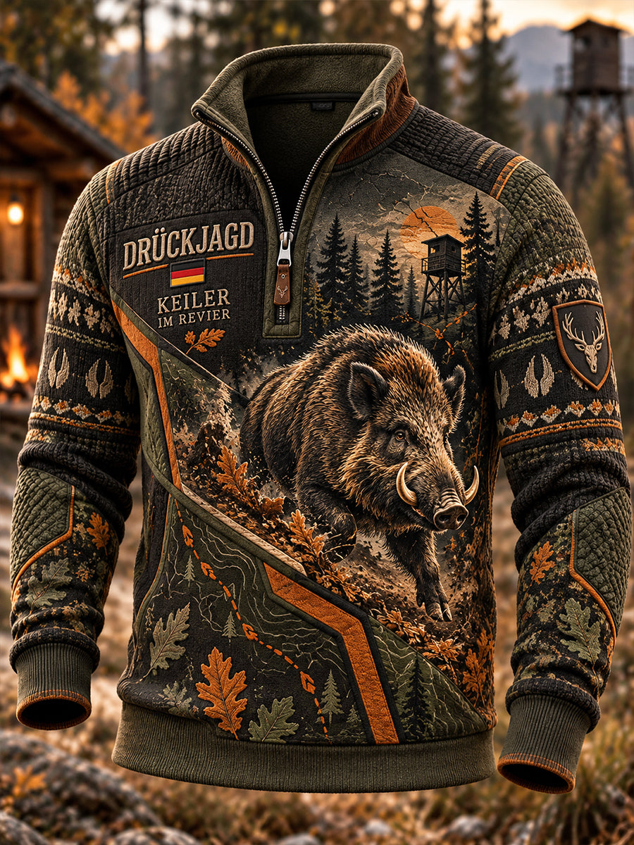 Langärmliges Sweatshirt für Männer mit deutscher Jagd saison