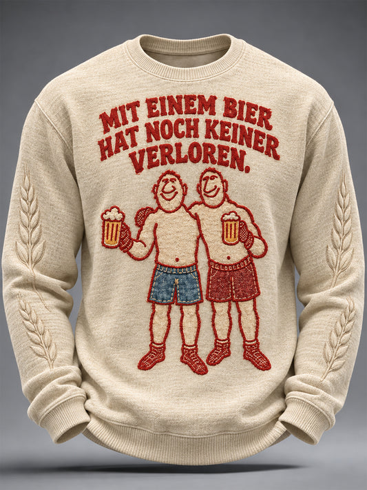 Herren-Bierkultur-Waffel-Longsleeve-T-Shirt