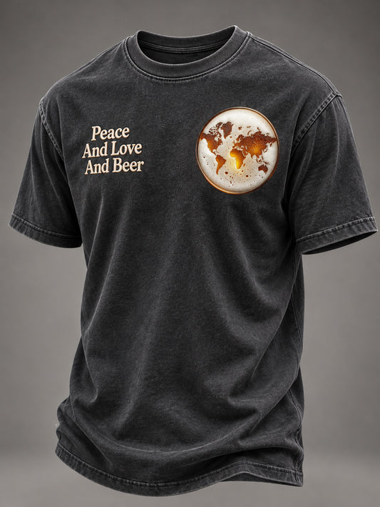 Herren-Bierkultur-T-Shirt mit kurzen Ärmeln