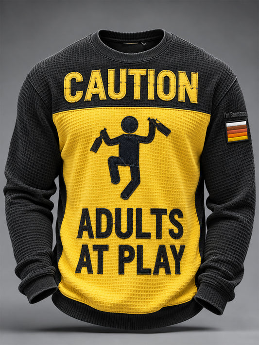 Herren-Bierkultur-Waffel-Longsleeve-T-Shirt