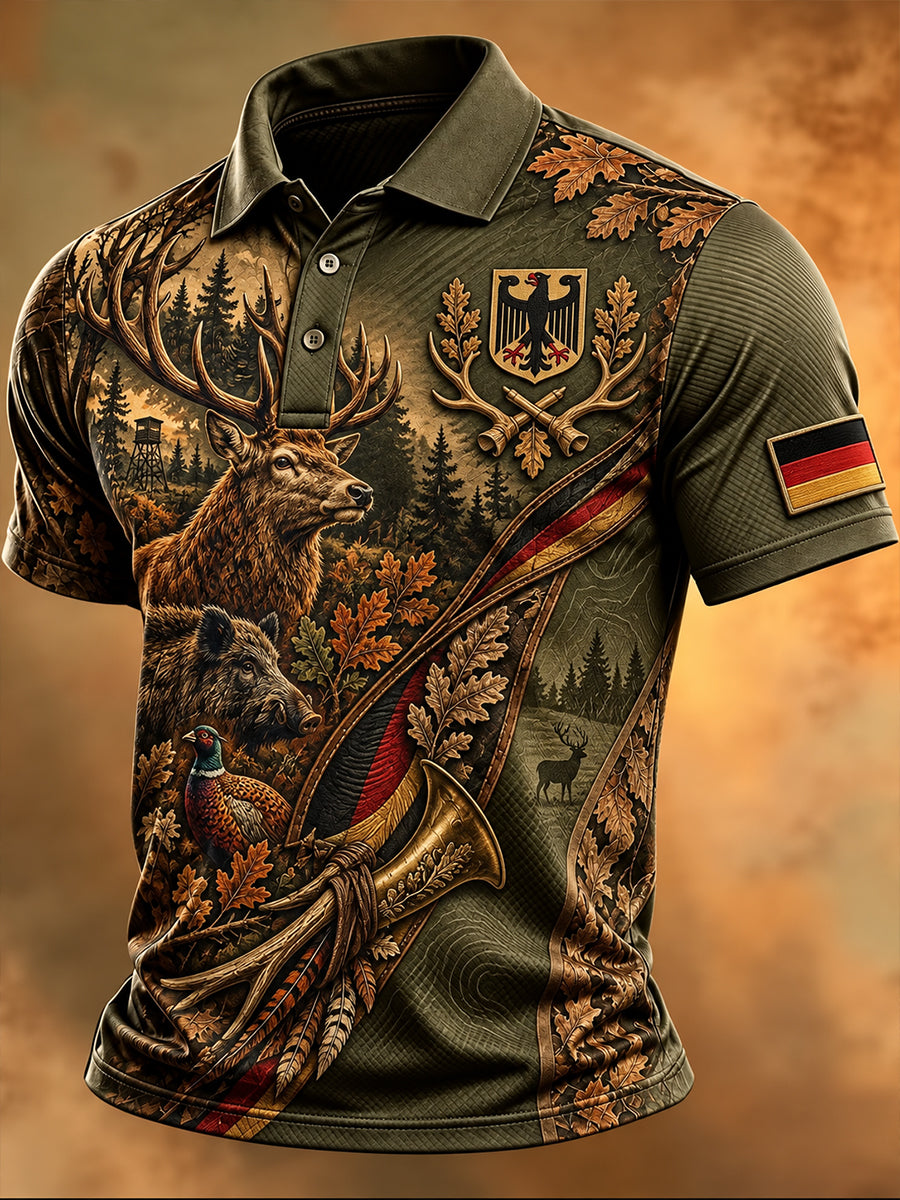 Herren-Hemd mit Kurzärmeln für die deutsche Jagdsaison