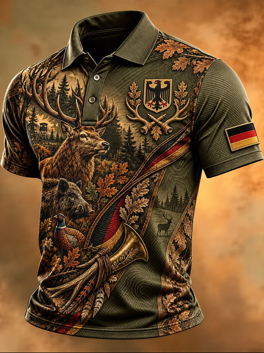 Herren-Hemd mit Kurzärmeln für die deutsche Jagdsaison