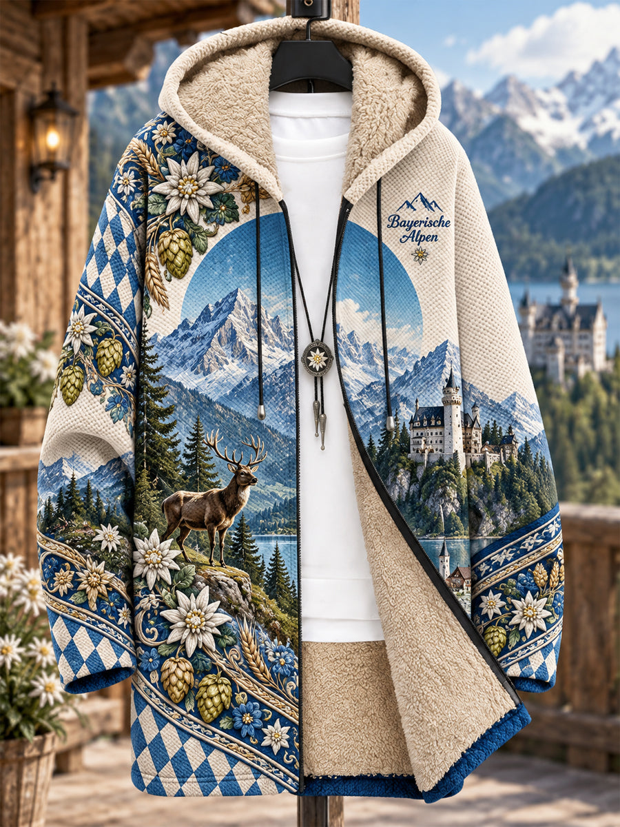 Herren-Kapuzenpullover mit Fleece-Futter, bayerisch