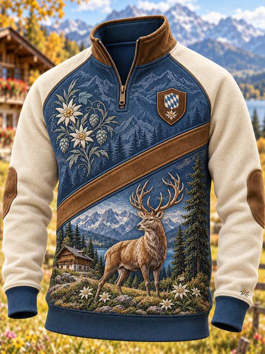 Herren-Hoodie aus Bayern mit Reißverschluss