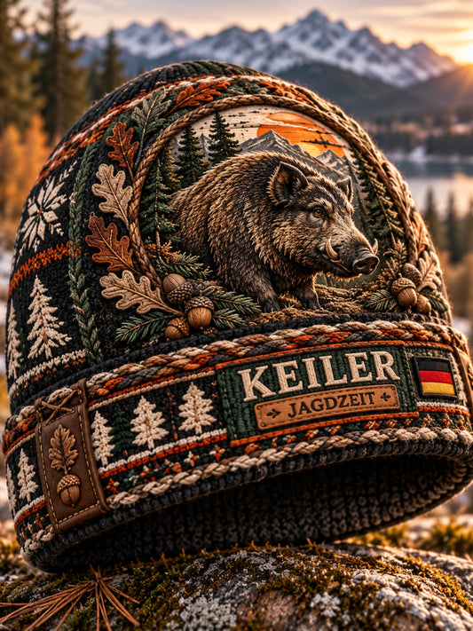 Unisex-Hut mit deutschem Jagdsaison-Print