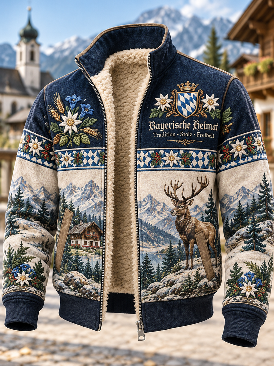 Herren-Fleecejacke aus Bavaria-Composite-Material