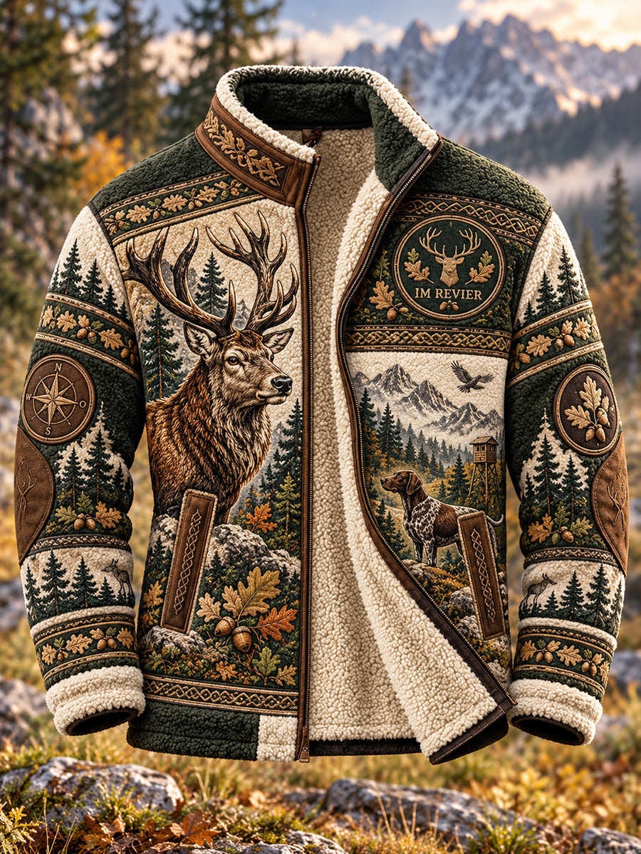 Herren-Jagdjacke aus Komposit-Fleece für die deutsche Jagdsaison