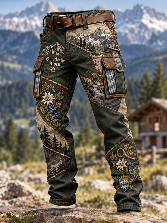 Herren-Freizeithose im alpinen Stil für die Arbeit