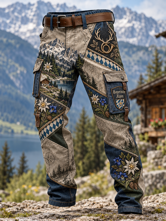 Herren-Freizeithose im alpinen Stil für die Arbeit