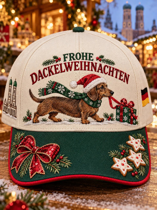Unisex-Weihnachtsmütze mit Resort-Print
