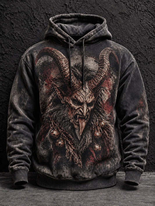 Herren-Krampuslauf-Print-Loungehoodie