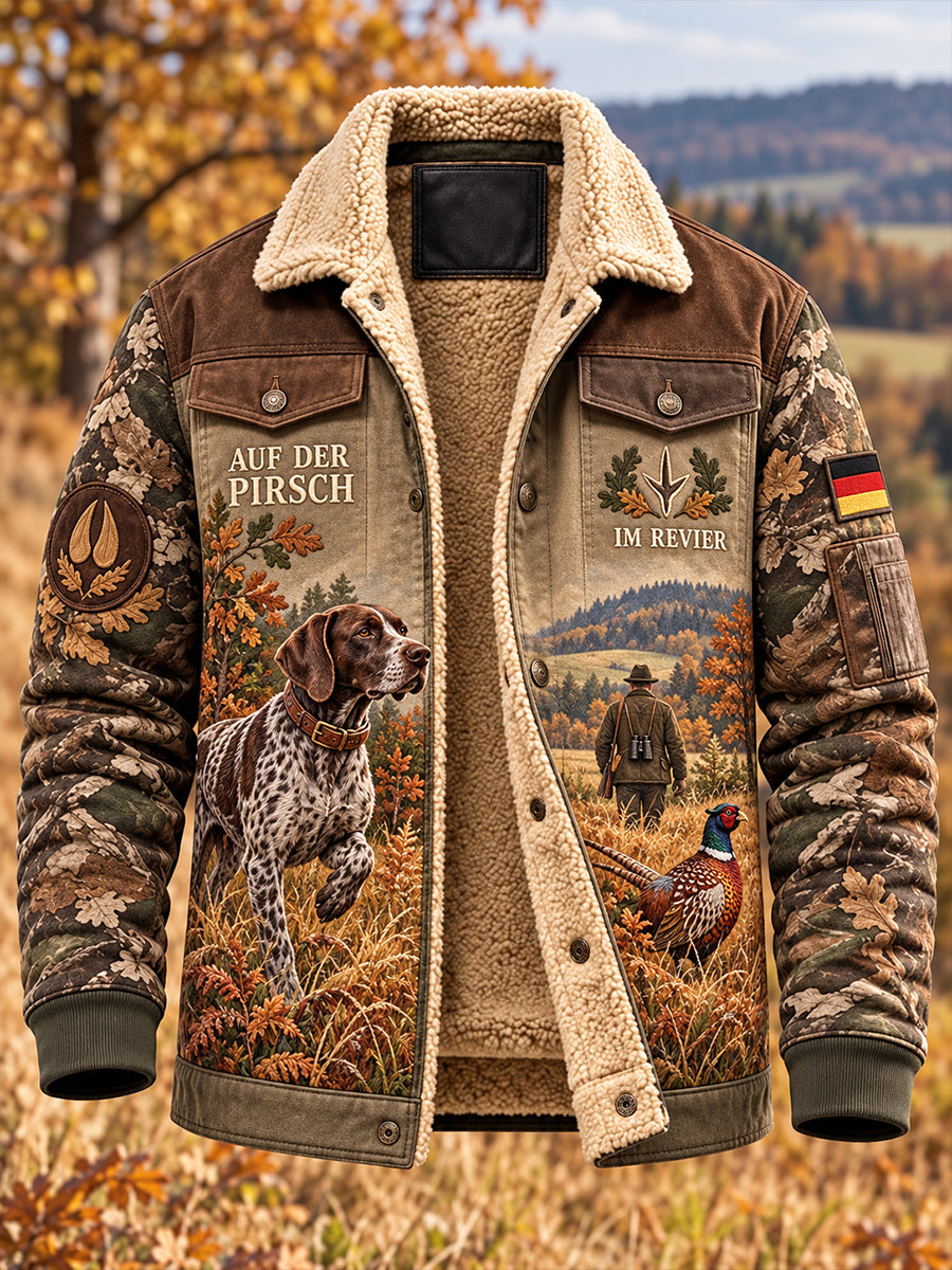 Verdickte Samt jacke für Männer in deutscher Jagd saison