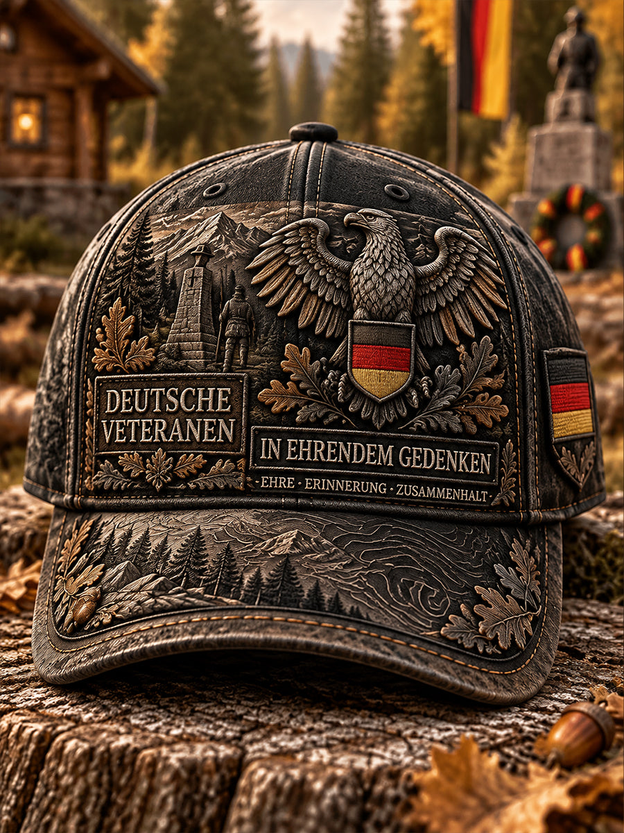 Bedruckte Kappe für Herren mit Veteranen-Gedenkmotiv
