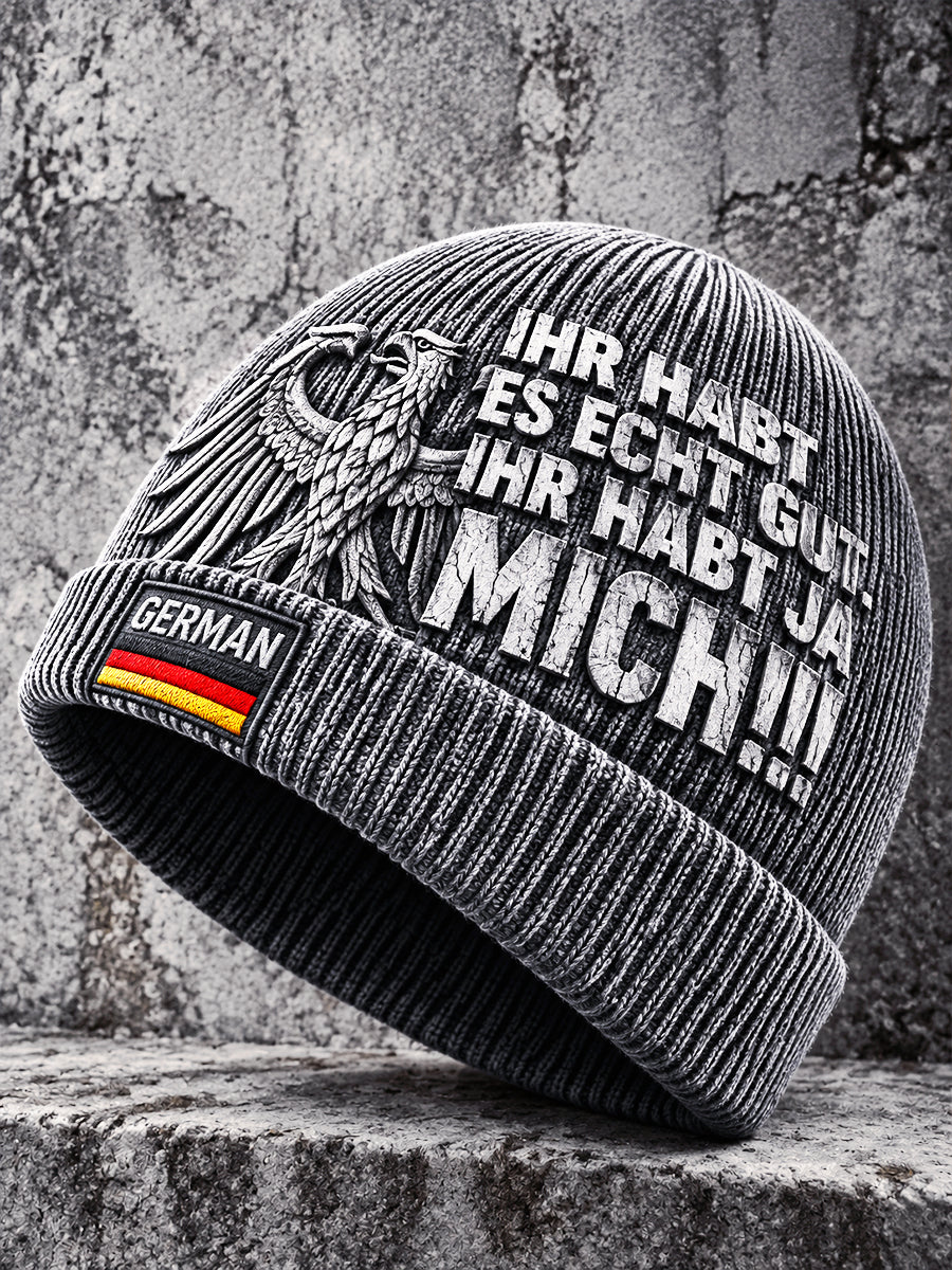 Retro Deutsches Sprichwort-Gedruckter lässiger Hut