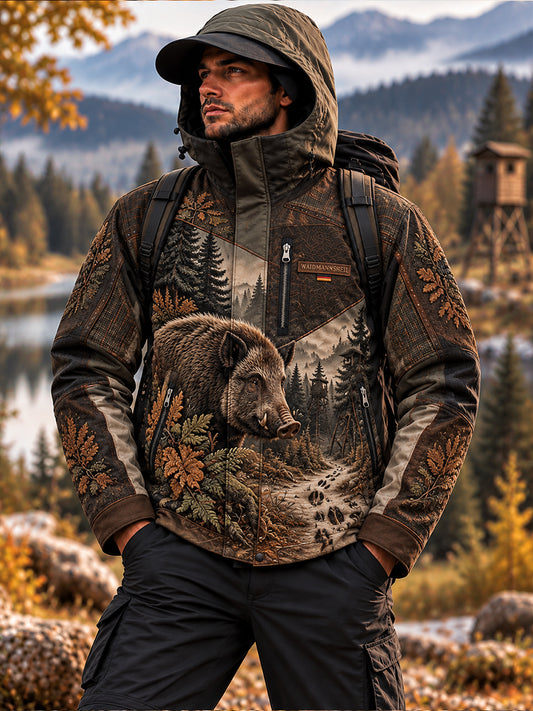 Herren-Jagdjacke mit Kapuze für die deutsche Jagdsaison