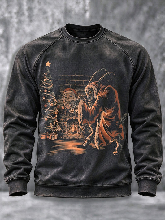 Herren-Krampus-Grafik-Sweatshirt