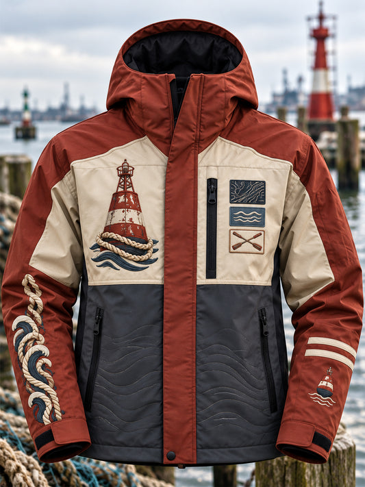 Herren Coastal Art Hartschalenjacke