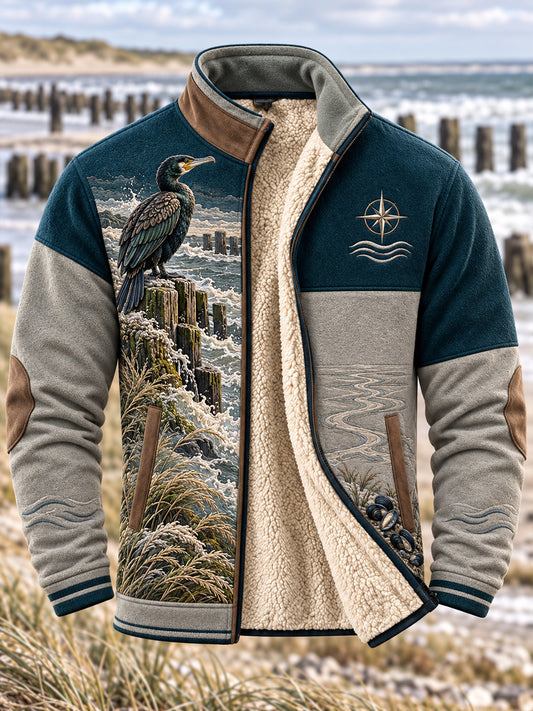 Herren-Küstenkunst-Composite-Fleecejacke