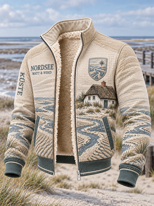 Herren-Küstenkunst-Composite-Fleecejacke