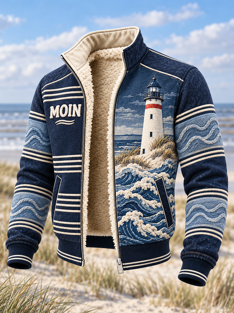 Herren-Küstenkunst-Composite-Fleecejacke