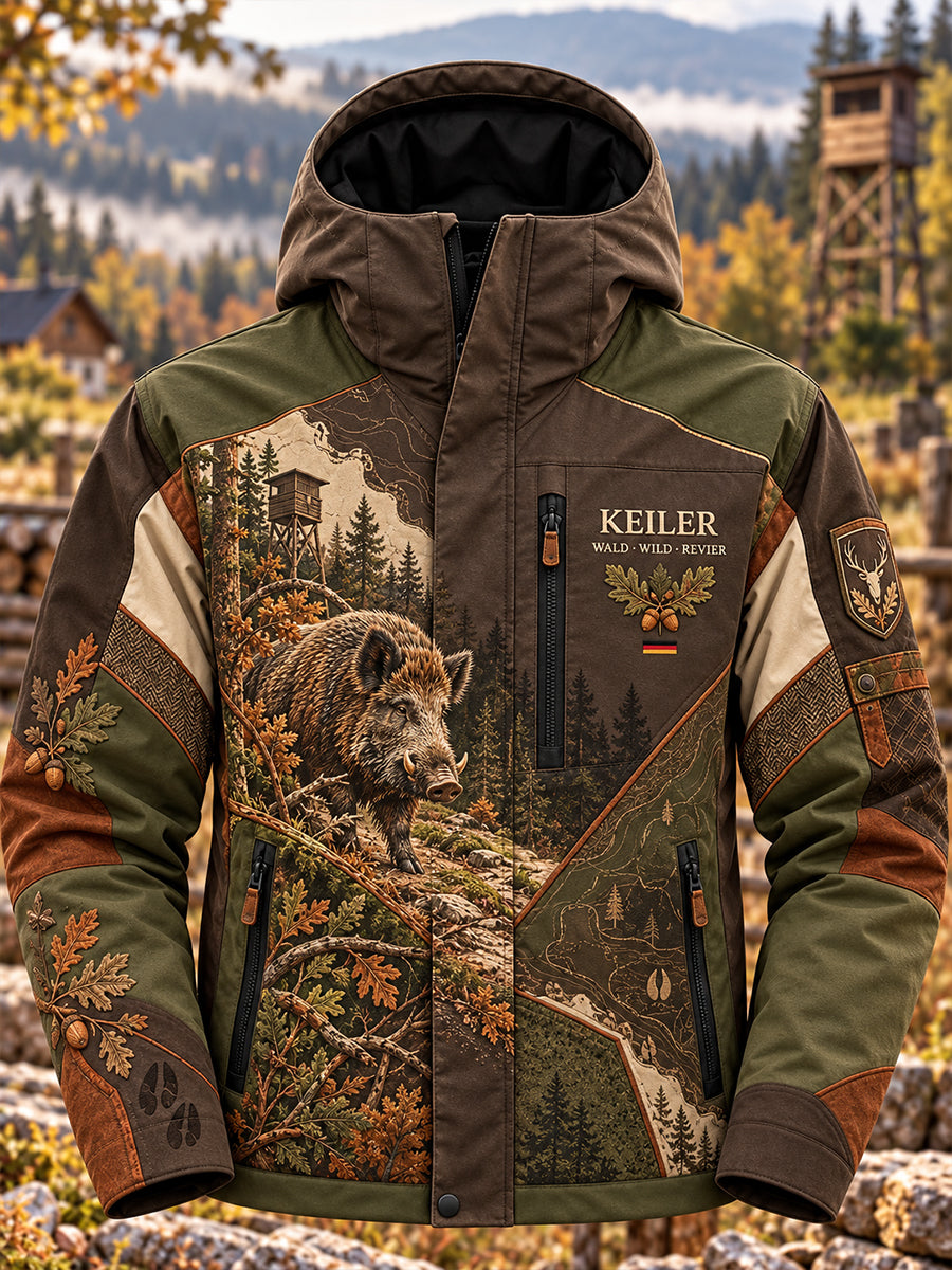 Herren-Hardshell-Jacke für die deutsche Jagdsaison