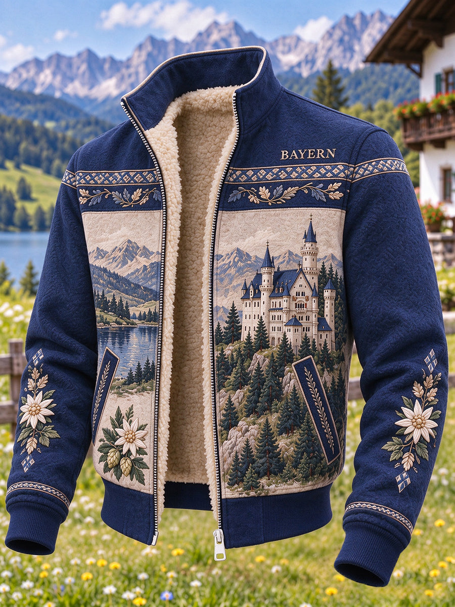 Herren Bayerische Kultur Composite Fleece Jacke