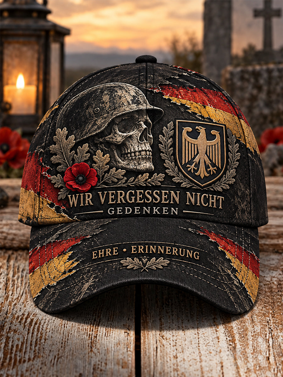 Bedruckte Kappe für Herren mit Veteranen-Gedenkmotiv